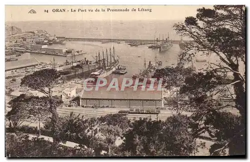 Ansichtskarte AK Algerie Oran Le port vu de la promenade de l etang