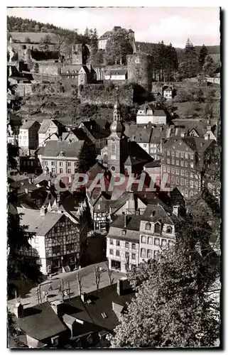 Cartes postales Luttkurort Monschau Eifel Marktplatz mit Blick zur Burg