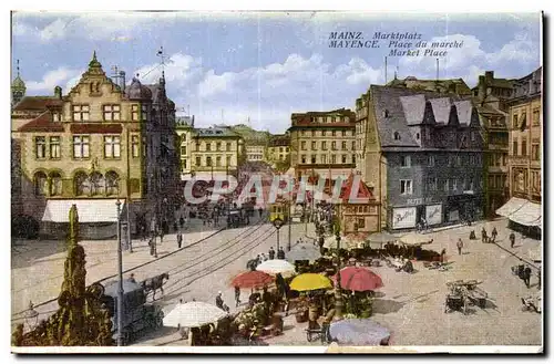 Ansichtskarte AK Mainz Marktplatz Mayence Place du marche Market Place