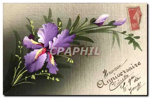 Cartes postales Fantaisie Fleurs Heureux Anniversaire