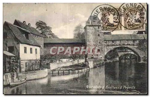 Cartes postales Nurnberg Einfluss d Pegnitz