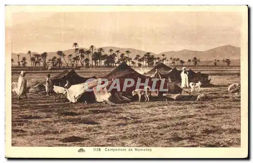 Ansichtskarte AK Algerie Campement de Nomades