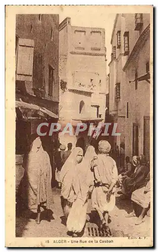 Ansichtskarte AK Algerie Alger Une Rue de la Casbah