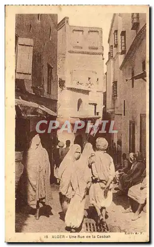 Cartes postales Algerie Alger Une Rue de la Casbah