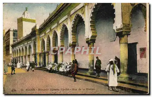 Cartes postales Algerie Alger Mosquee Djema Djedid Rue de la Marine