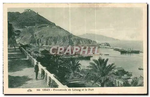 Ansichtskarte AK Algerie Oran - Promenade de Letang et le Port