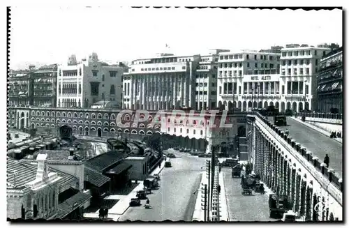 Cartes postales Algerie Alger 473 - Le boulevard carnot la Mairie (les Freres Niermans et J Ferile archit ) et l