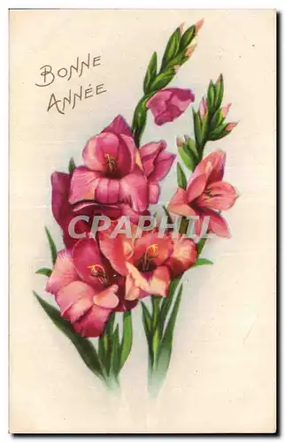 Cartes postales Fantaisie Fleurs Bonne Annee