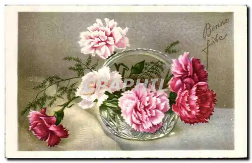 Cartes postales Fantaisie Fleurs Bonne fete