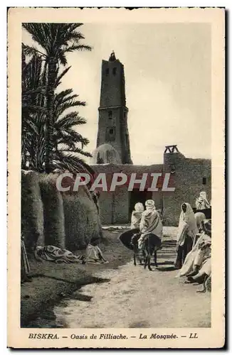 Cartes postales Algerie Biskra Oasis de Filliache La Mosquee