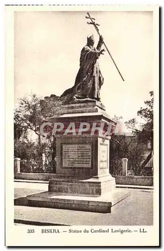 Ansichtskarte AK Algerie Biskra Statue du cardinal Lavigerie