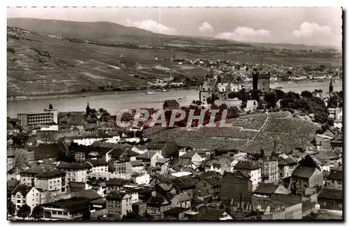 Cartes postales moderne Bignen mit Burg Klopp Blick auf Rodesheim