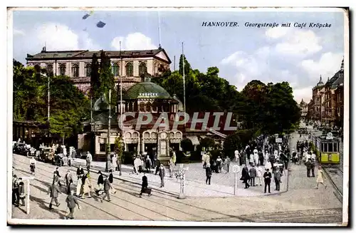 Cartes postales Hannover Georgstrasse mit Cafe Kropcke