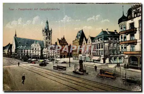 Cartes postales Trier Hauptmarkl mit Gangolphskirche