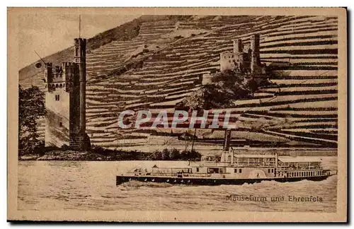 Cartes postales Mauseturm und Ehrenfels Bateau