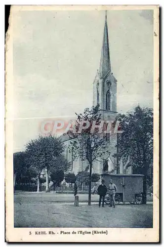 Cartes postales Kehl Rh Place de I Eglise [Kirche]