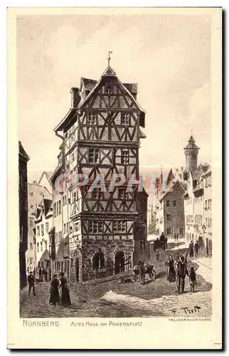 Cartes postales Nurnberg Altes Haus am Paniersplatz