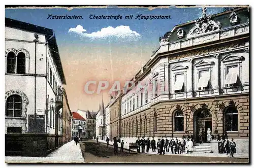 Cartes postales Kaiserslautern Theaterstrasse mit Hauptpostamt