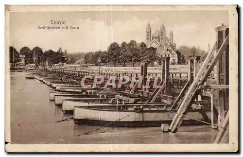 Cartes postales Speyer Schiffbrucke mit Dorn