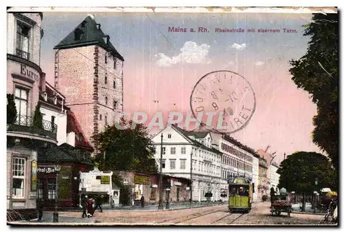 Cartes postales Mainz a Rh Rheinstasse mit cisernem Turm