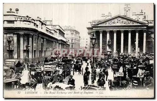 Cartes postales London The Royal Exchange and Bank of England