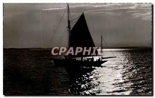 Cartes postales Nordseebad abendstimmaung Bateau peche