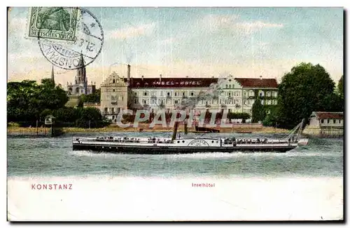 Cartes postales Konstanz Inselhotel Bateau Schweiz Suisse