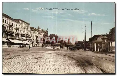 Cartes postales Coblence Quai du Rhin