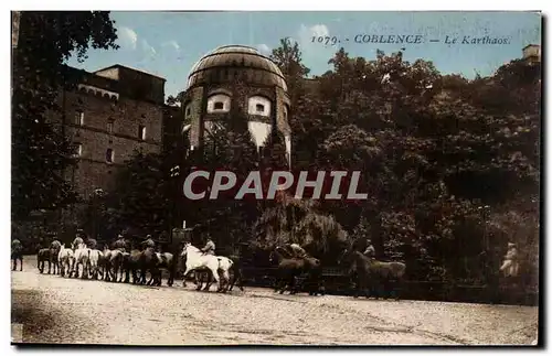 Cartes postales Coblence Le Karthaos Cheval Horse Militaria