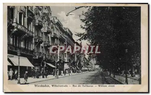 Ansichtskarte AK Wiesbaden Wilhelmstrabe Rue de Guillaume William street