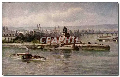 Cartes postales Das Kaiser Wilhelm Denkmal am Deutschen Eck Das Denkmal am Zusammon