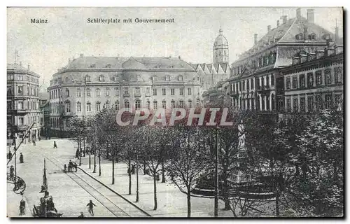 Cartes postales Mainz Schillerplatz mit Gouverment