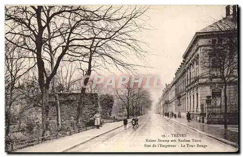 Ansichtskarte AK Traves Kaiser Strasse mit Rothen Tirm Rue de I Empereur La Tour Rouge