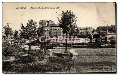 Ansichtskarte AK Limoges jardin du Champ de Juillet