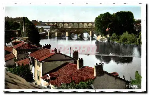 Cartes postales Limoges (Haute Vienne) Vue sur la Vallee de la Vienne Au fand le viodus de la ligne Paris Toulou