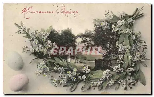 Cartes postales Fantaisie Fleurs Paques Easter