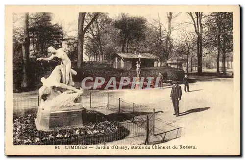 Cartes postales Limoges jardin d Orsay statue du Chene et du roseeau