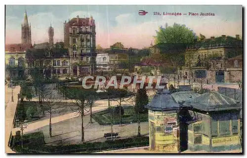 Cartes postales Limoges Place jourdan