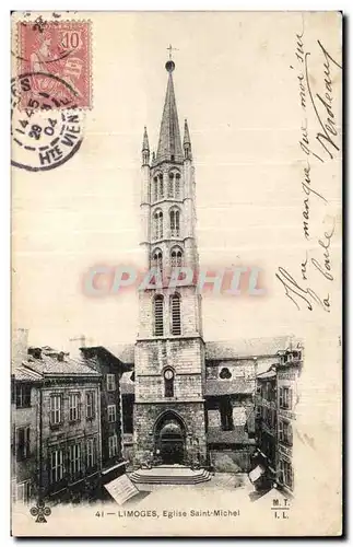 Cartes postales Limoges Eglise saint michel