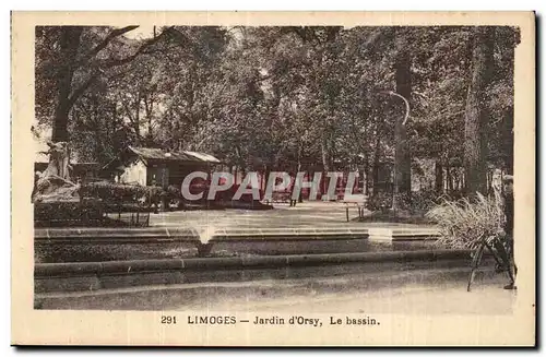Cartes postales Limoges jardin d Orsay bassin