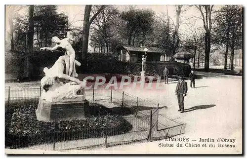 Ansichtskarte AK Limoges jardin d orsay statue du chene et du roseau