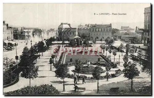 Cartes postales Limoges Place jourdan