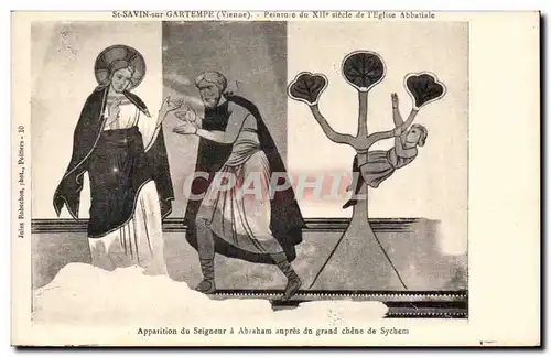 Cartes postales St savin sur gartempe (vienne) Peinture du Peinture du XIIe s de I Eglise Abbatiale Apparition d
