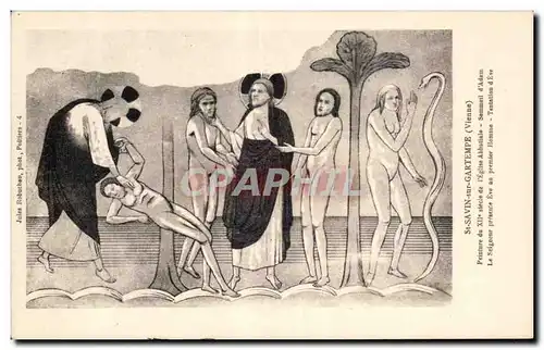 Cartes postales St savin sur gartempe (vienne) Sommeil d Adam