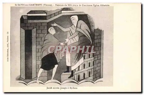 Cartes postales St savin sur gartempe (vienne) Peinture du XIIe siecie de l ancience Eglise Abbatiale