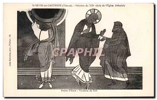 Cartes postales St savin sur gartempe (vienne) Peinture du XIIe siecle de I Eglise Abbatiale
