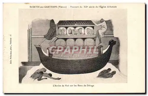 Cartes postales St savin sur gartempe (vienne) Peinture du XIIe siecle de I Eglise Abbatiale