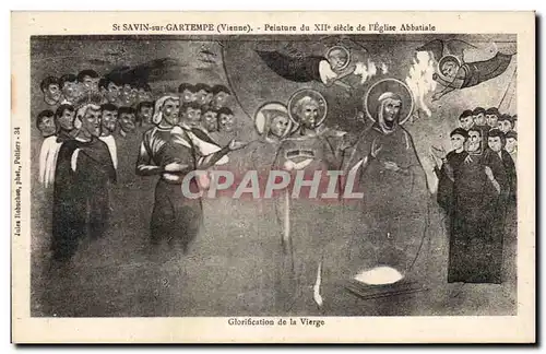 Cartes postales St savin sur gartempe (vienne) Peinture du XIIe siecle de I Eglise Abbatiale