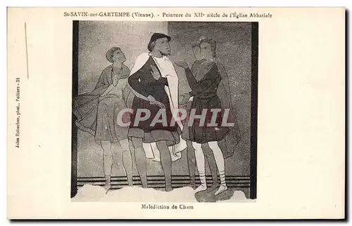 Cartes postales St savin sur gartempe (vienne) Peinture du XIIe siecle de I Eglise Abbatiale