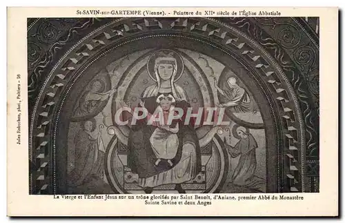 Ansichtskarte AK St savin sur gartempe (vienne) Peinture du XIIe siecle de I Eglise Abbatiale